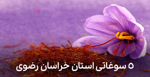 پنج سوغات خراسان رضوی، نهمین استان بزرگ ایران