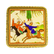 خرید مسقطی ترکیبی جعبه فلزی مربع چوگان ترنج لارستان - 400 گرم