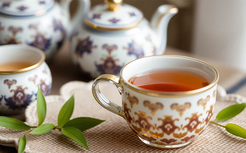  چای لاهیجان با سرو سنتی ایرانی سوغاتی محبوب کشورهای عربی.